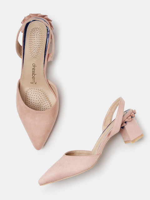 

DressBerry Women Pink Solid Pumps
