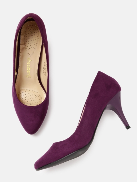 

DressBerry Women Purple Solid Pumps