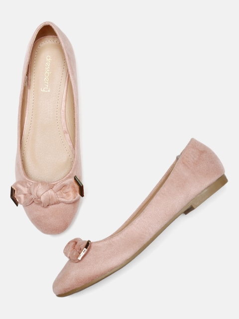 

DressBerry Women Pink Solid Synthetic Ballerinas