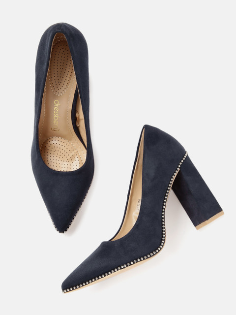 

DressBerry Women Navy Blue Solid Pumps