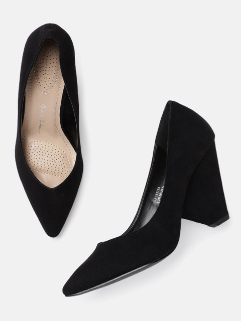 

Mast & Harbour Women Black Solid Pumps