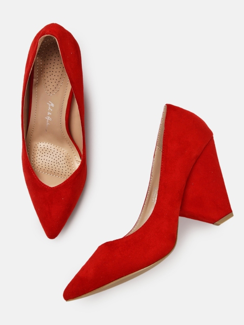 

Mast & Harbour Women Red Solid Pumps