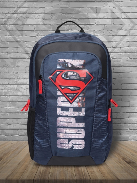

Kook N Keech Superman Unisex Navy Graphic Print Laptop Backpack, Navy blue