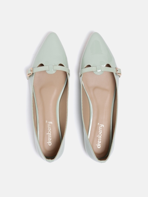

DressBerry Women Mint Green Solid Ballerinas