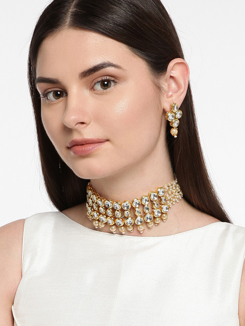 

Zaveri Pearls Gold-Toned Jewellery Set