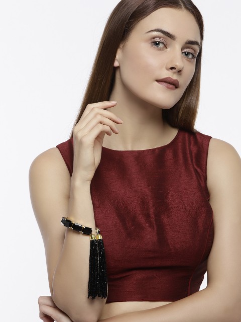 

Zaveri Pearls Black Charm Bracelet