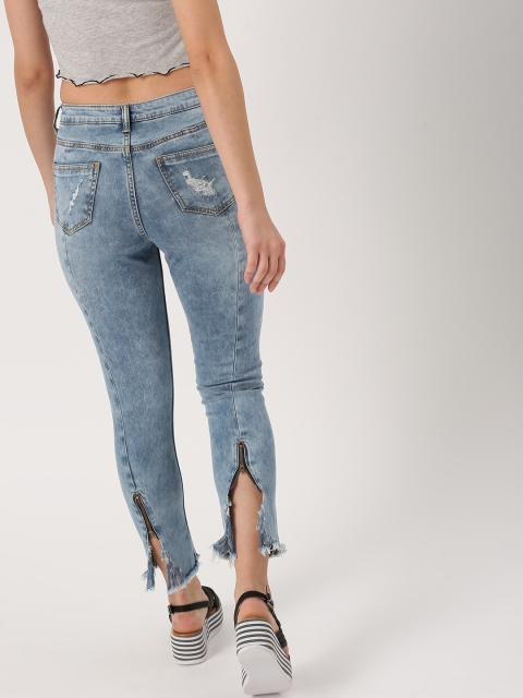 

Ms.Taken Women Blue Slim Fit Mid-Rise Mildly Distressed Stretchable Jeans