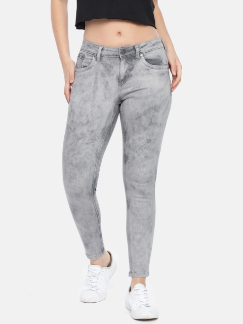 

Ms.Taken Women Grey Skinny Fit Mid-Rise Clean Look Acid Wash Stretchable Jeans