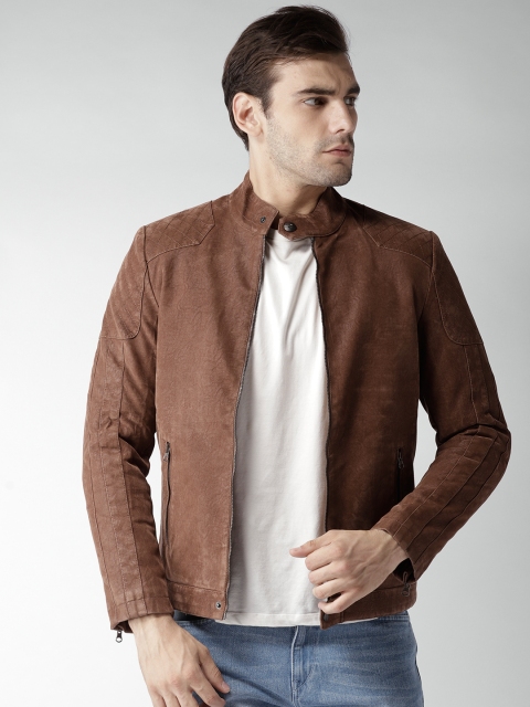 

Fort Collins Men Brown Solid Tailored Jacket