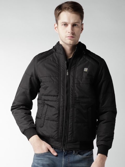 

Fort Collins Men Black Solid Bomber Jacket