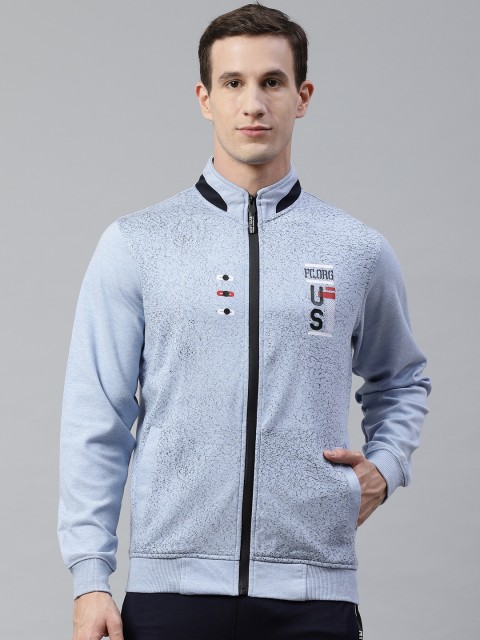 

Fort Collins Men Blue Self Design Sweatshirt