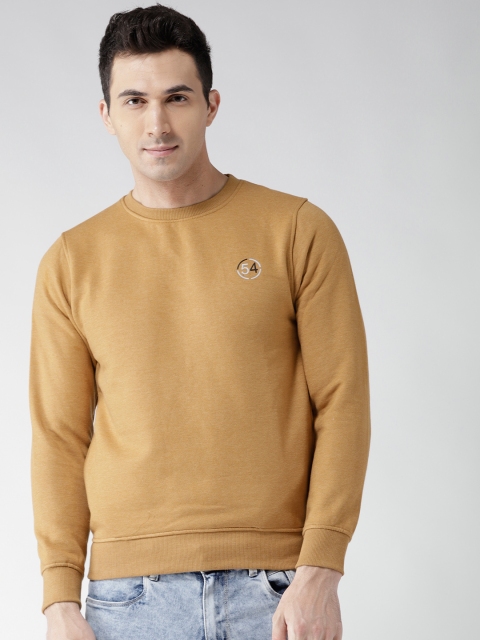 

Fort Collins Men Mustard Yellow Solid Sweatshirt