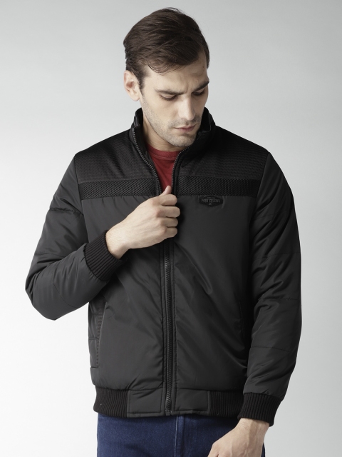 

Fort Collins Men Black Solid Bomber Jacket