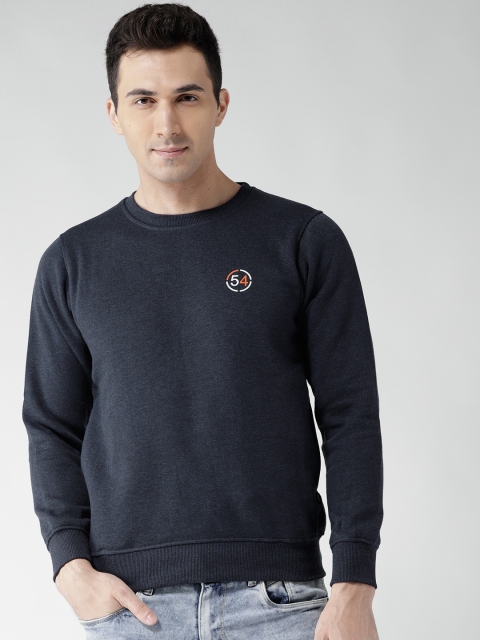 

Fort Collins Men Navy Blue Solid Sweatshirt
