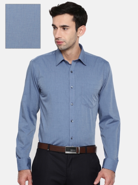 

Oxemberg Men Blue Slim Fit Solid Formal Shirt