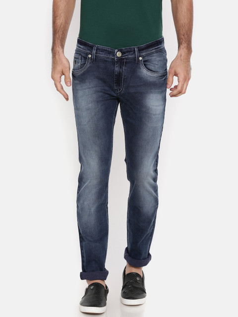 

Oxemberg Men Blue Slim Fit Mid-Rise Clean Look Stretchable Jeans