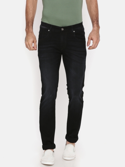 

Oxemberg Men Black Slim Fit Mid-Rise Clean Look Stretchable Jeans