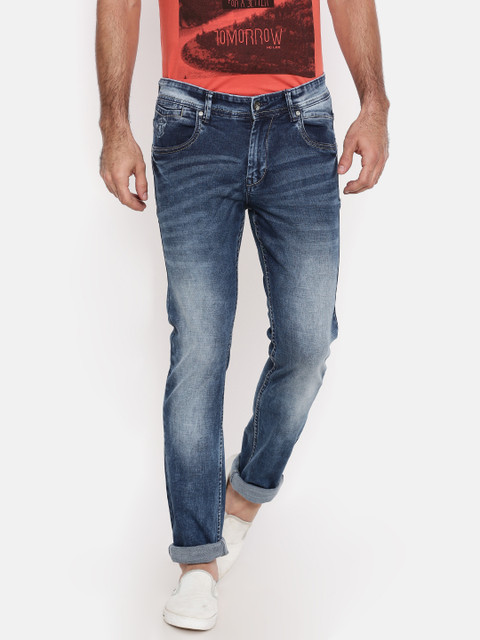 

Oxemberg Men Blue Slim Fit Mid-Rise Clean Look Stretchable Jeans