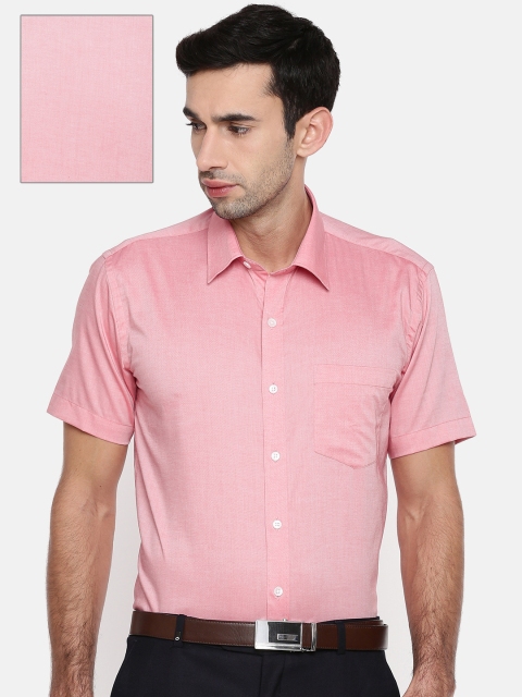 

Oxemberg Men Pink Slim Fit Solid Formal Shirt
