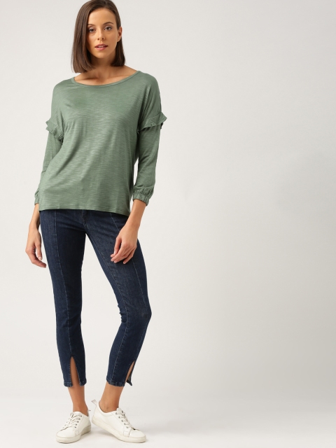 

Ms.Taken by Kriti Sanon Women Green Solid Top