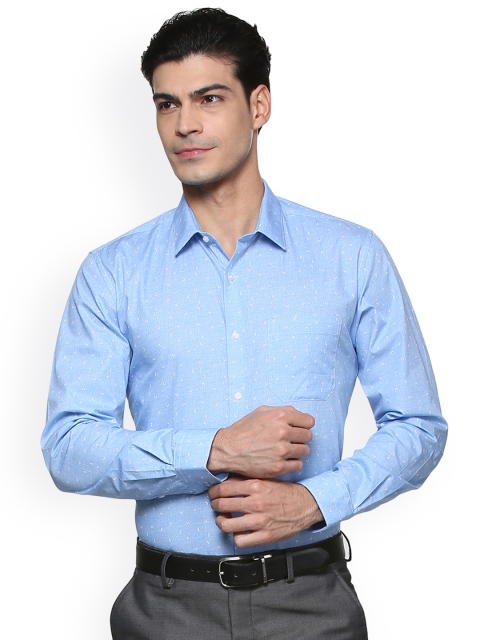 

Peter England Men Blue Slim Fit Printed Formal Shirt