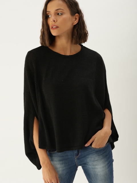 

Ms.Taken by Kriti Sanon Women Black Solid Pullover