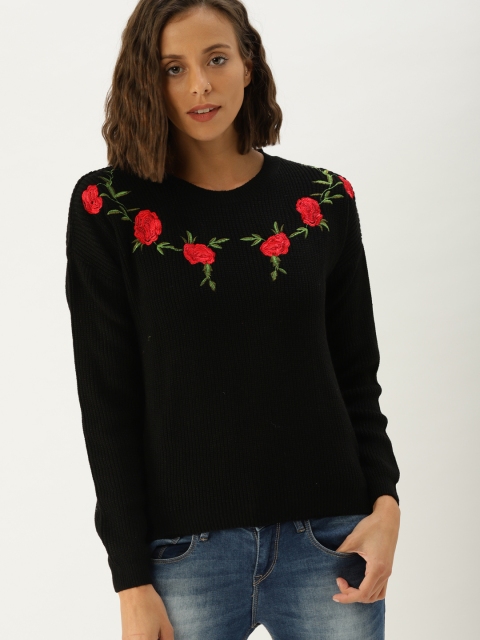 

Ms.Taken by Kriti Sanon Women Black Self Design Pullover