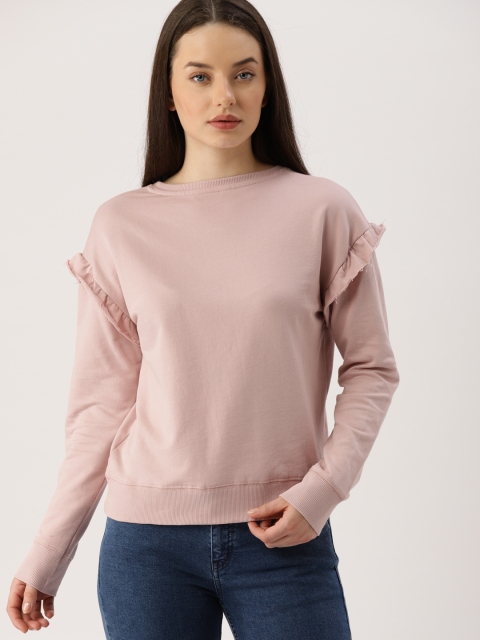 

Ms.Taken Women Pink Solid Sweatshirt