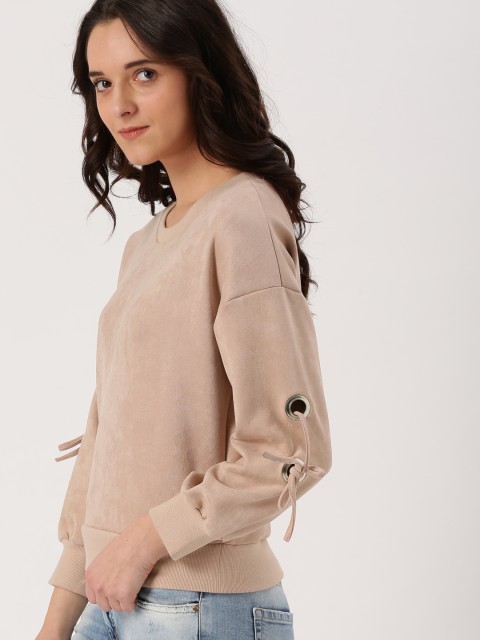 

Ms.Taken Women Pink Solid Sweatshirt