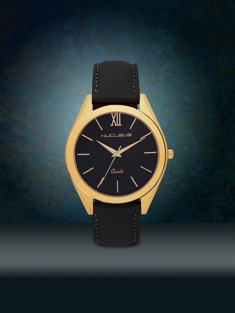 

Nucleus Unisex Black & Gold-Toned Analogue Watch NMKGBKBK