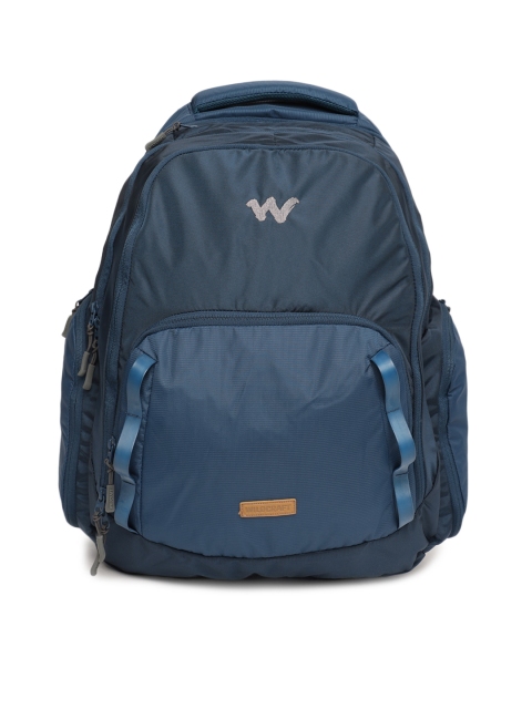 

Wildcraft Unisex Blue Solid Imprint Laptop Backpack