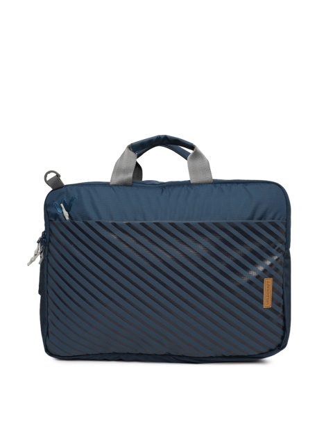 

Wildcraft Men Blue Printed Laptop Bag
