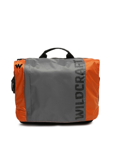 

Wildcraft Men Orange & Grey Colourblocked Messenger Bag