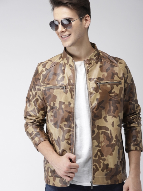

Mast & Harbour Men Brown Printed Tailored Jacket