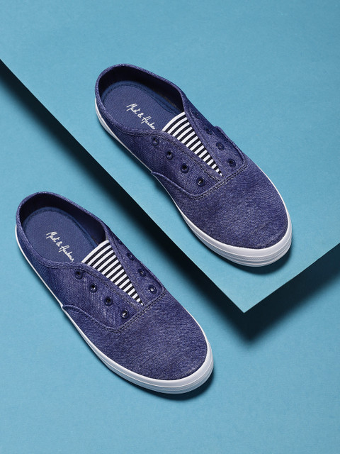 

Mast & Harbour Women Blue Slip-On Sneakers