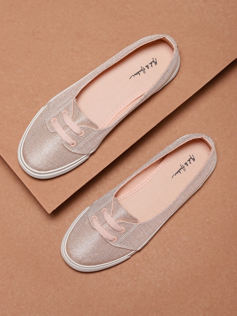 

Mast & Harbour Women Rose Gold Slip-On Sneakers