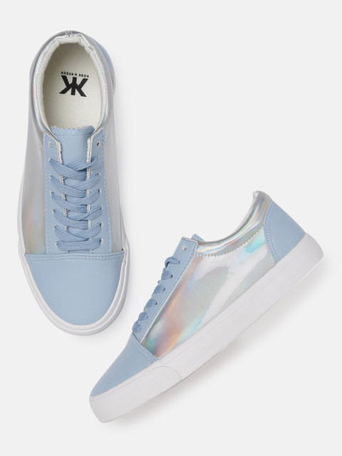 

Kook N Keech Women Blue & Silver Sneakers