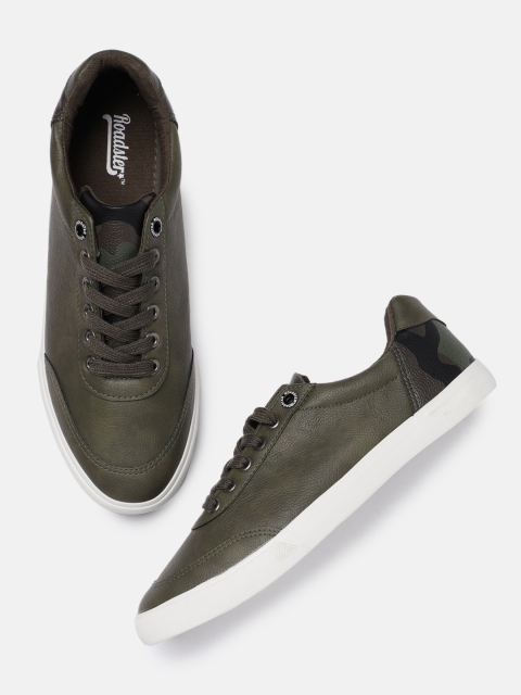 

Roadster Men Olive Green Sneakers