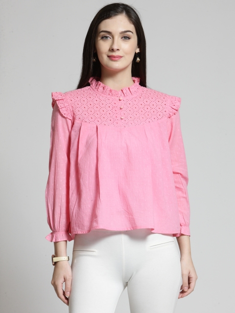 

plusS Women Pink Solid Top