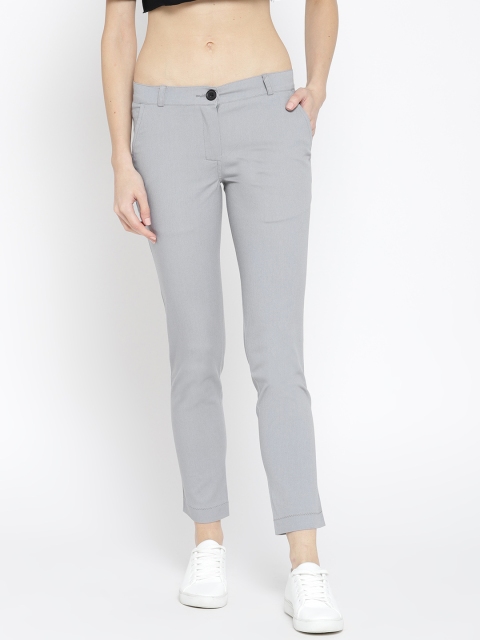 

Rider Republic Women Grey Slim Fit Solid Trousers