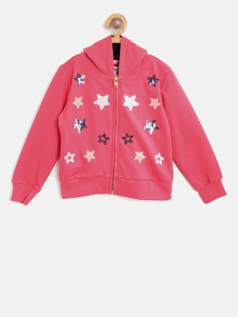 

Nauti Nati Girls Pink Sequinned Hooded Sweatshirt