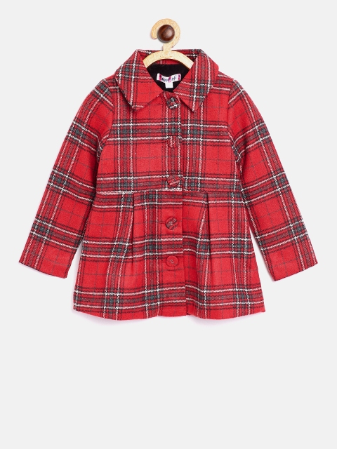 

Nauti Nati Girls Red Checked Pea Coat