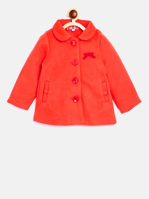 

Nauti Nati Girls Red Solid Pea Coat