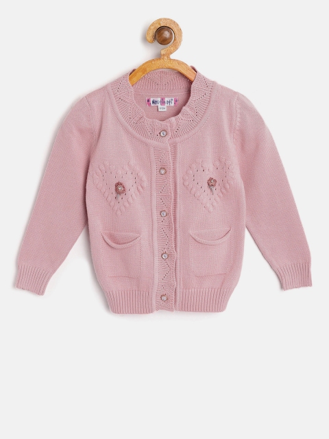 

Nauti Nati Girls Dusty Pink Solid Cardigan