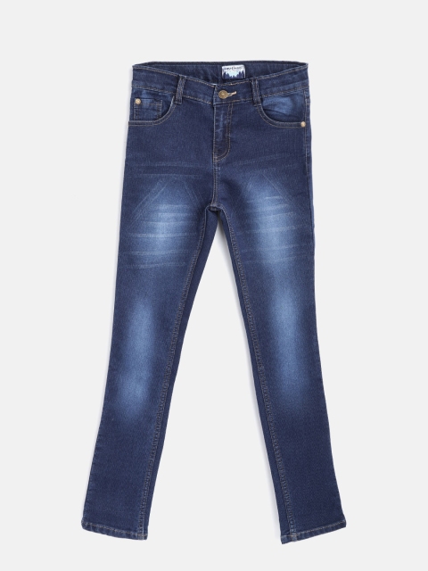 

Nauti Nati Boys Navy Blue Regular Fit Mid-Rise Clean Look Stretchable Jeans