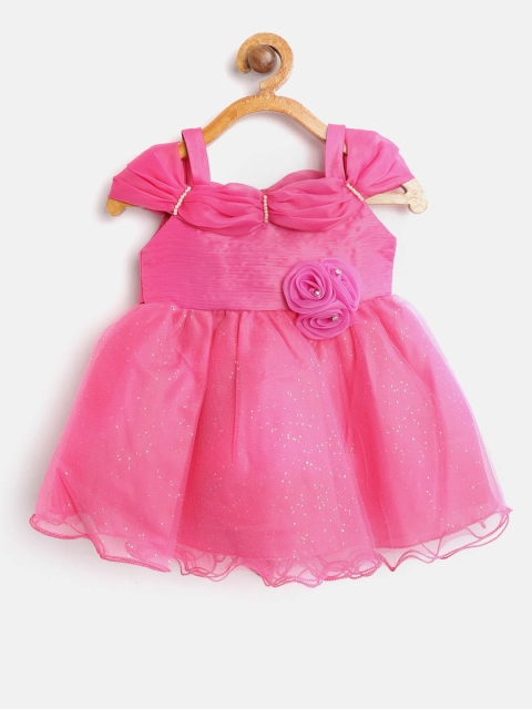 

Nauti Nati Girls Pink Solid Fit & Flare Dress