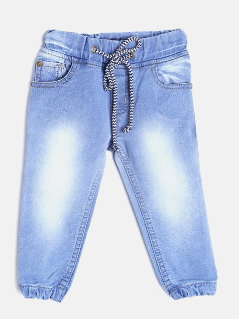 

Nauti Nati Boys Blue Regular Fit Washed Denim Joggers