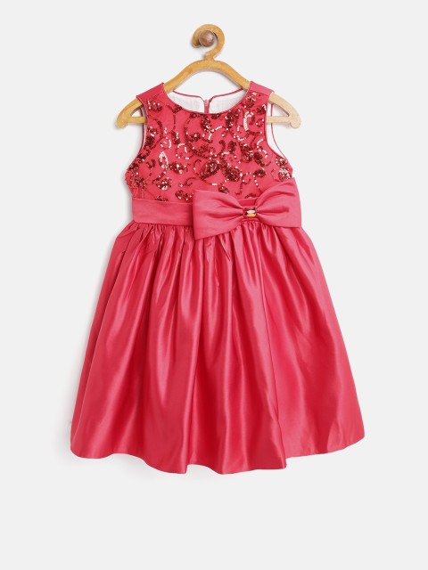 

Nauti Nati Girls Red Embellished Fit & Flare Dress