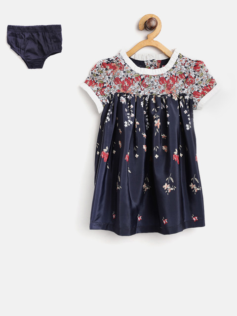 

Nauti Nati Girls Navy Blue & Red Printed A-Line Dress