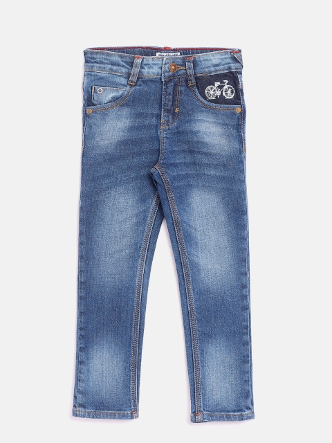 

Nauti Nati Boys Navy Blue Regular Fit Mid-Rise Clean Look Stretchable Jeans